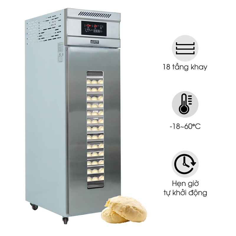 Tủ ủ bột mì 1 cánh 2 chế độ nóng lạnh TXF006.002 (18 khay)