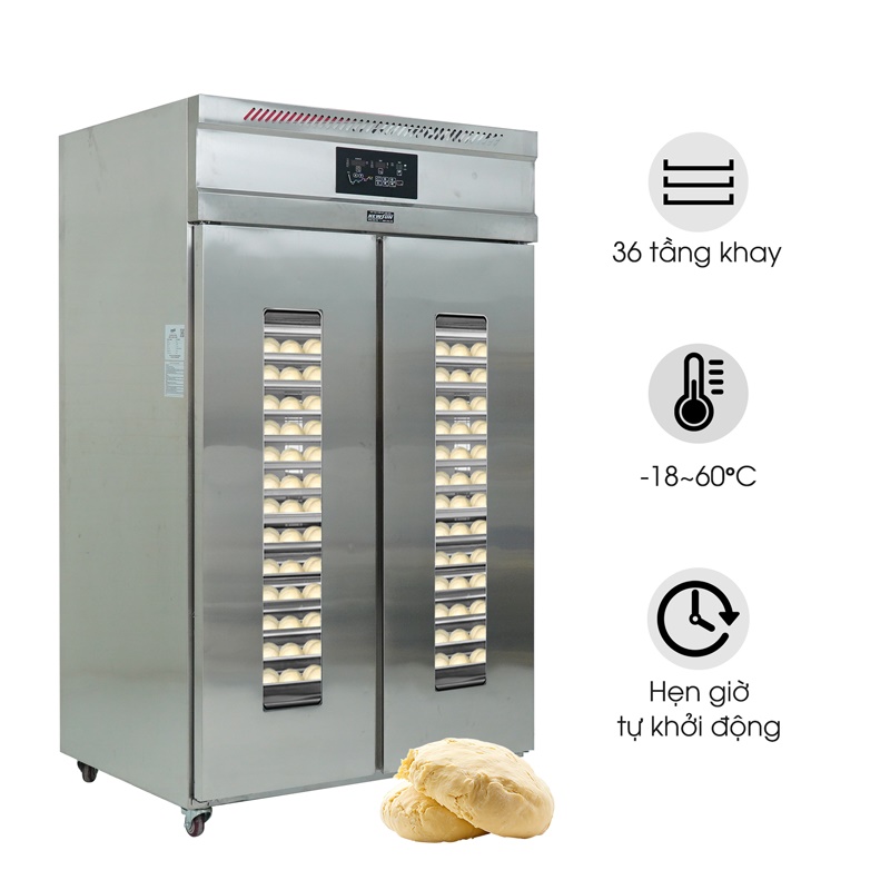Tủ ủ bột mì 2 cánh 2 chế độ nóng lạnh TXF122.002 (36 khay)