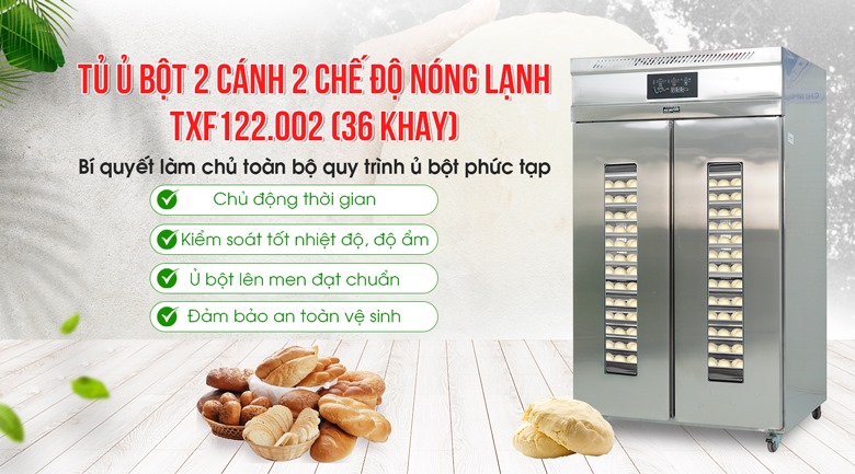 Tủ ủ bột mì 2 cánh 2 chế độ nóng lạnh NEWSUN TXF122.002