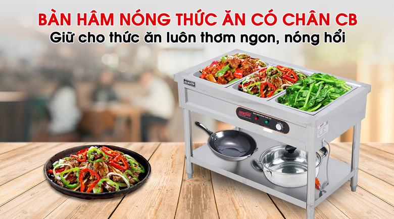 Bàn hâm nóng thức ăn có chân
