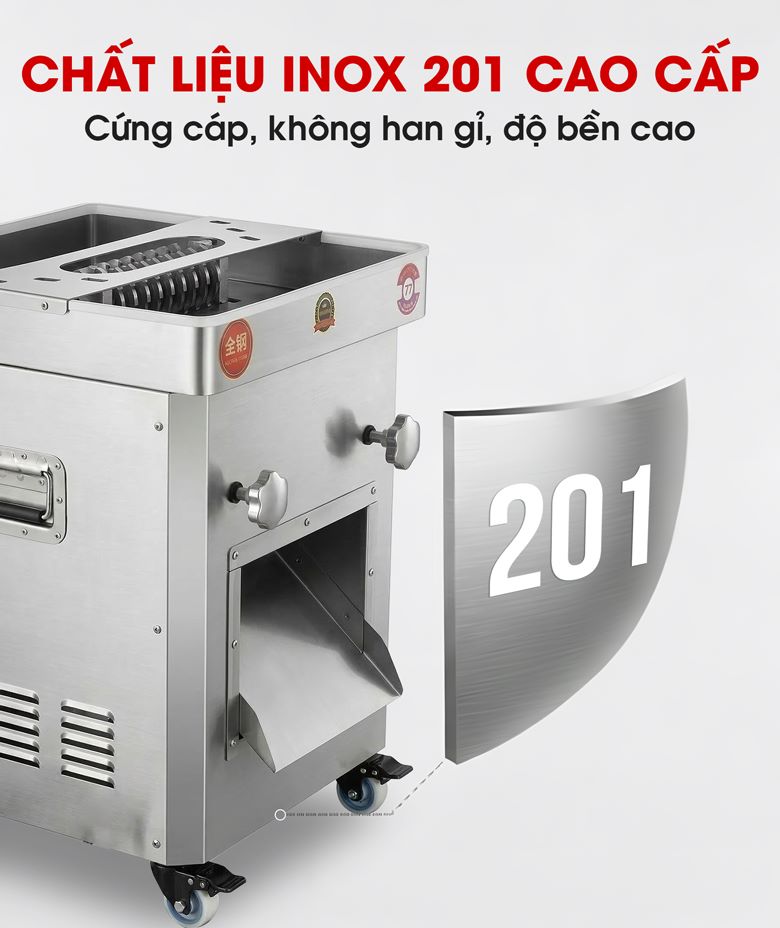 Kết cấu máy vững chắc, chế tạo từ chất liệu inox 201 cao cấp