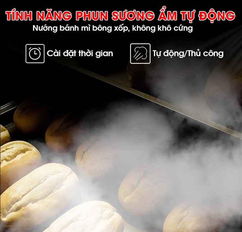 Hệ thống phun sương ẩm tự động nướng bánh mì bông xốp Hệ thống phun sương ẩm tự động nướng bánh mì bông xốp