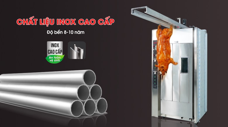 Chất liệu inox cao cấp, độ bền lên đến 8–10 năm 