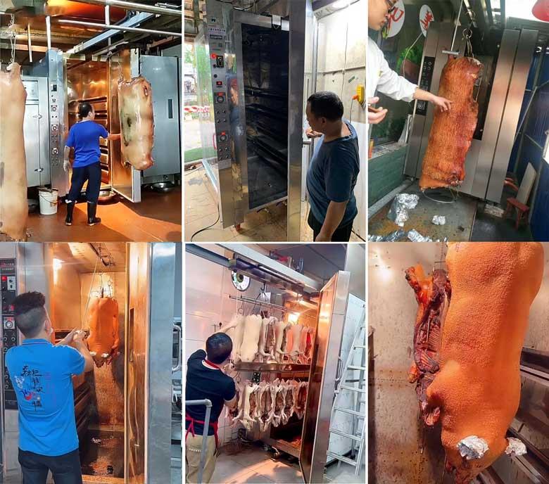 Hình ảnh thực tế của lò quay heo