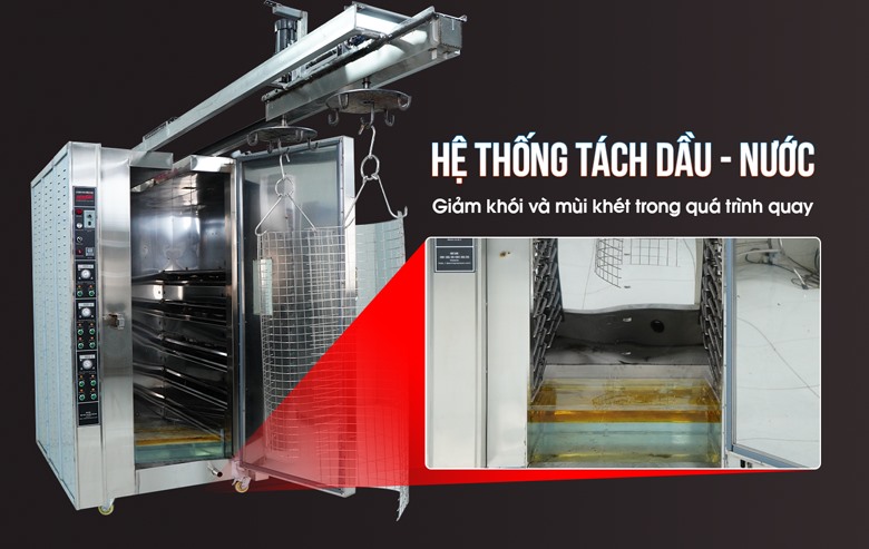 Đáy lò trang bị hệ thống tách dầu-nước