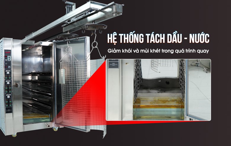 Đáy lò được thiết kế tách dầu - nước