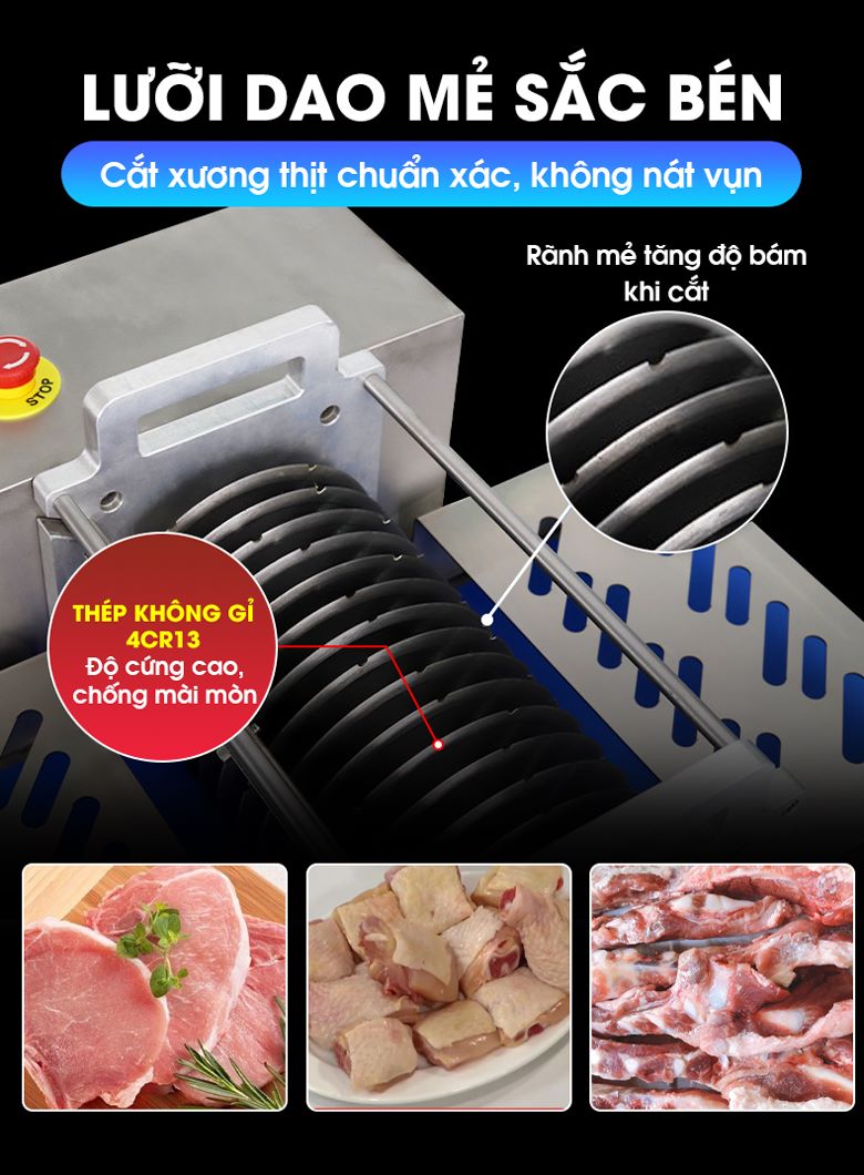 Bộ dao bằng thép không gỉ 4Cr13 sắc bén, cắt thịt ngọt - độ dày chuẩn xác