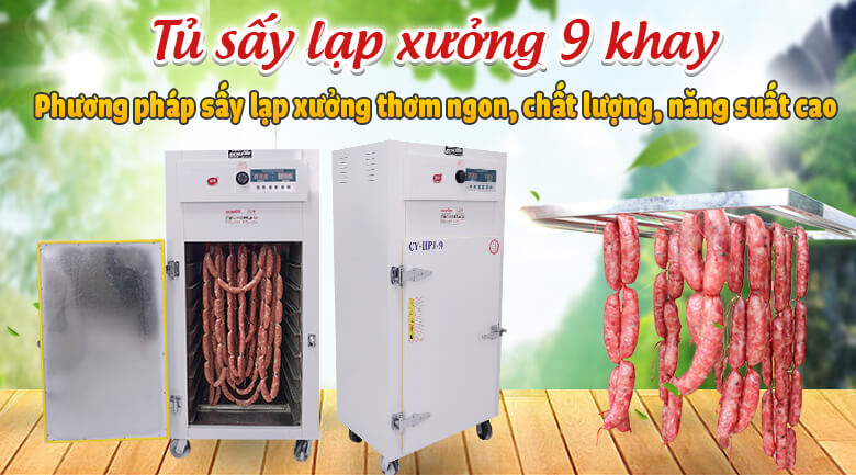máy sấy cá 9 khay