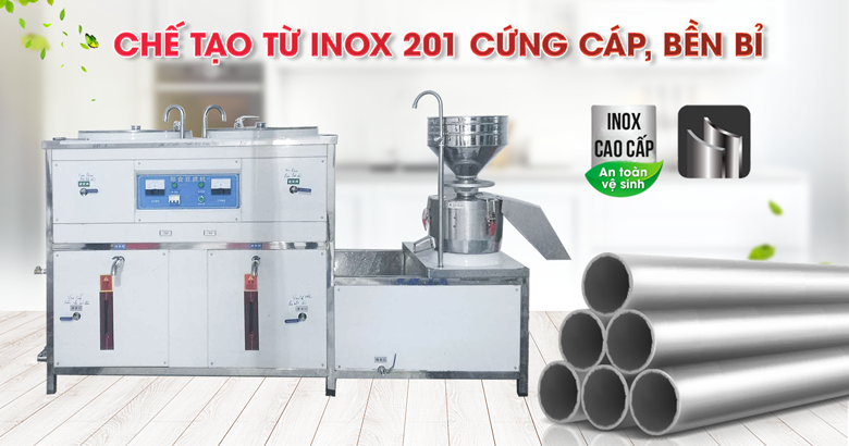 Khung máy inox 201 của máy xay nấu đậu nành FS-500