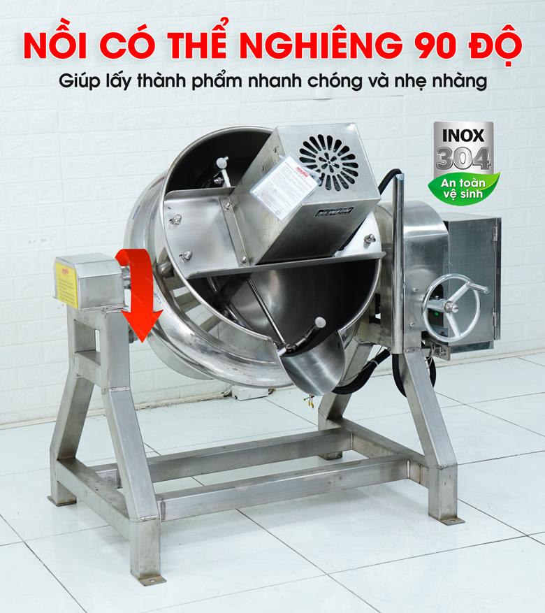 Nồi có thể nghiêng 90 độ 
