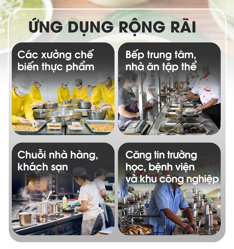 Ứng dụng rộng rãi trong sản xuất