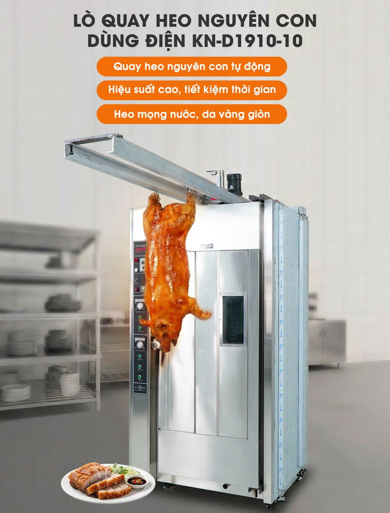 Lò quay heo nguyên con dùng điện KN-D1910-10