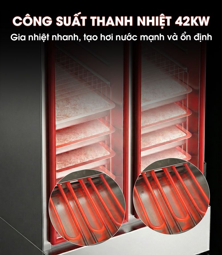 Công suất lớn 42 kW – Gia nhiệt nhanh, vận hành ổn định