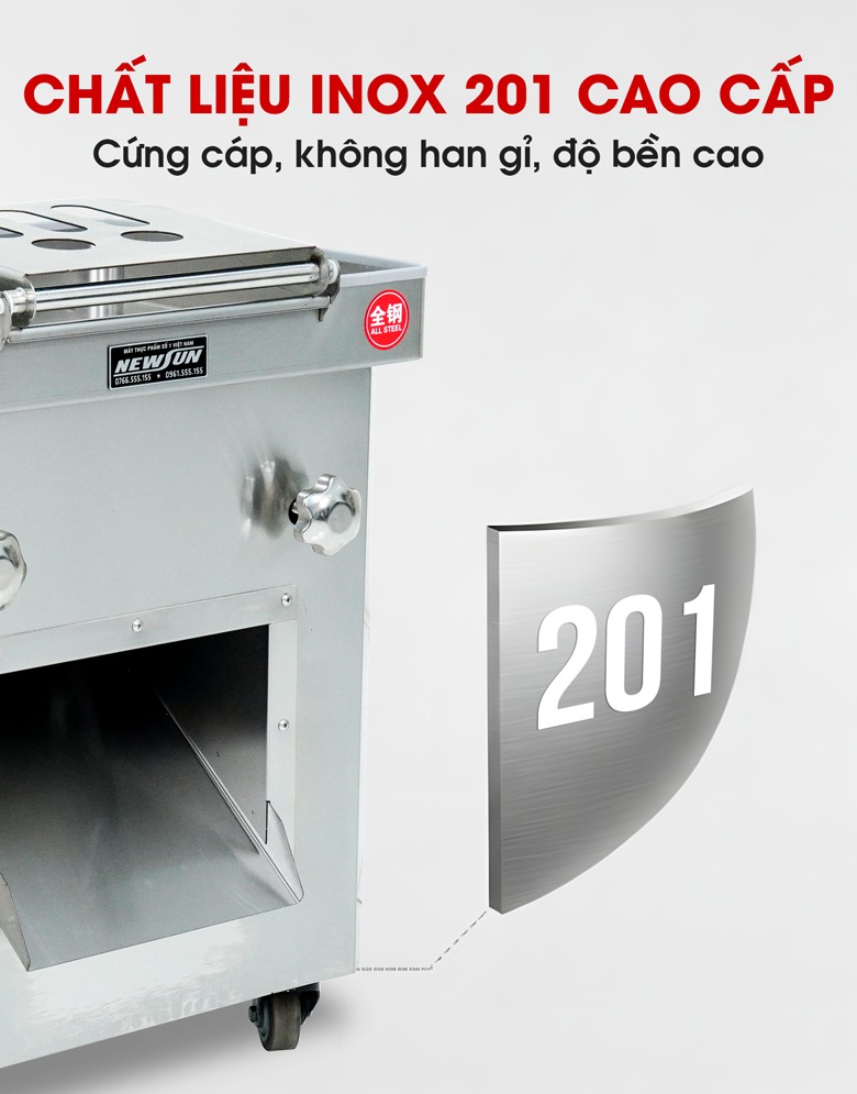 Chất liệu inox 201 cứng cáp, không han gỉ Chất liệu inox 201 cứng cáp, không han gỉ