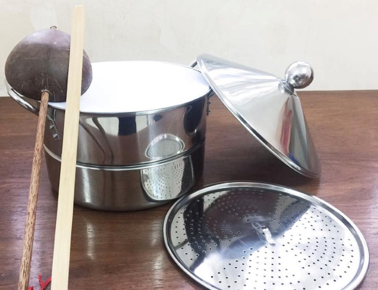 Nồi tráng bánh cuốn gia đình dùng cho bếp than, gas, củi