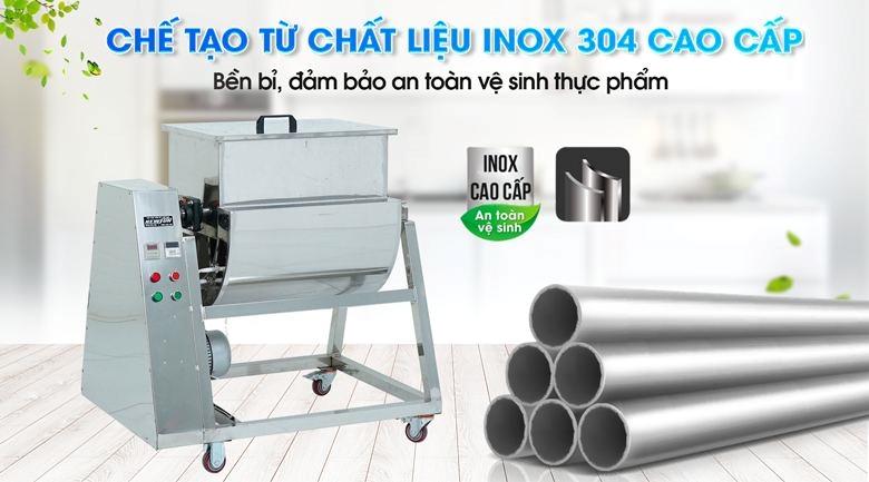 Nên chọn máy có chất liệu inox 304 cao cấp để đảm bảo an toàn và độ bền cao