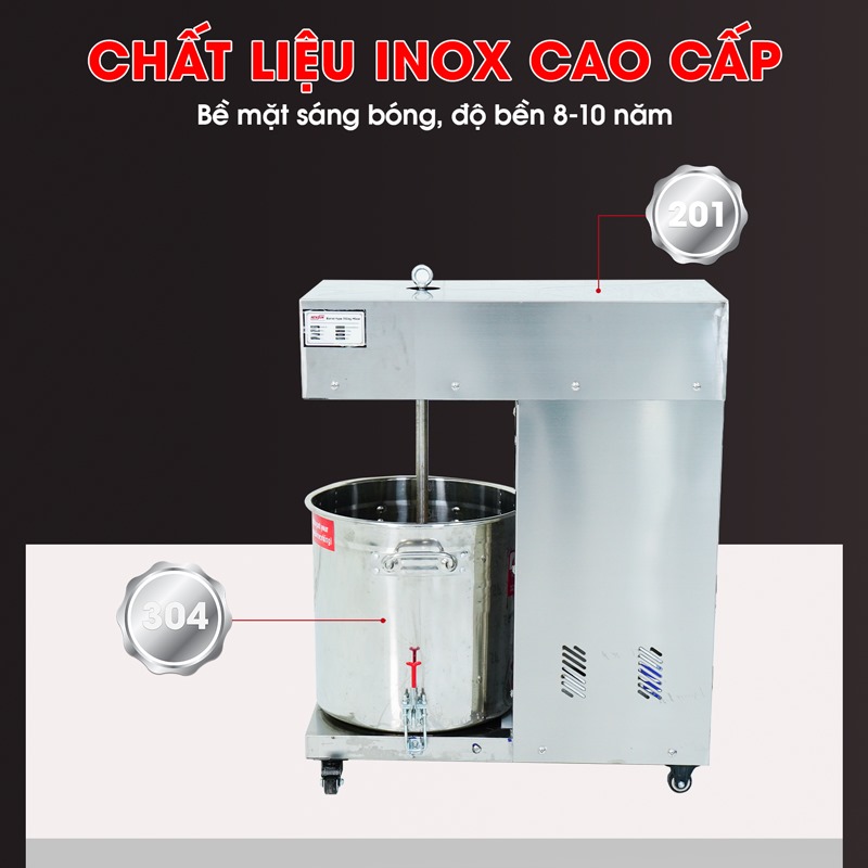 Chất liệu inox bền bỉ