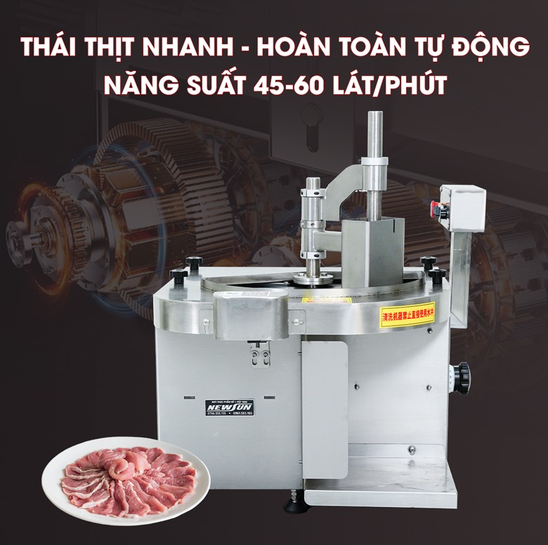 Thái thịt nhanh, năng suất 45-60 lát/phút