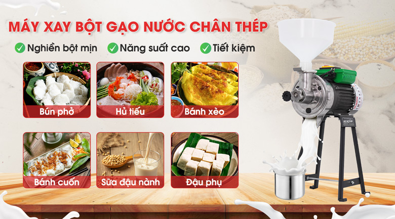 Máy xay bột gạo nước