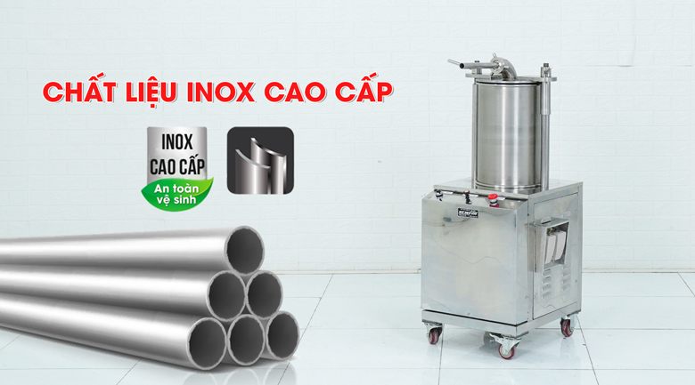 Các bộ phận chế tạo từ vật liệu inox cao cấp sáng bóng và bền bỉ