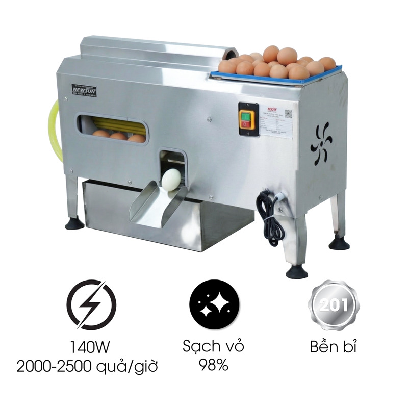 Máy lột vỏ trứng gà tự động NS-MLVTG-200A