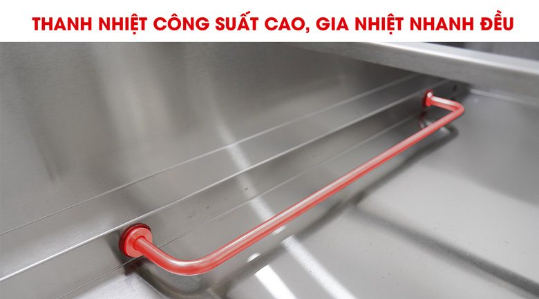 Thanh nhiệt công suất cao, giúp gia nhiệt đều và ổn định
