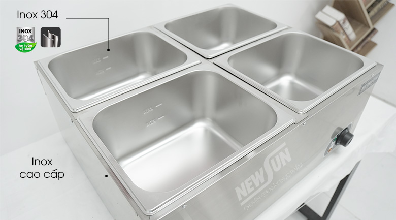 Nên ưu tiên lựa chọn inox cao cấp bền bỉ để đảm bảo an toàn vệ sinh