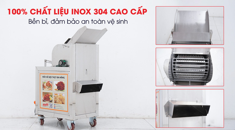 Chất liệu inox 304 cao cấp từ ngoài vào trong