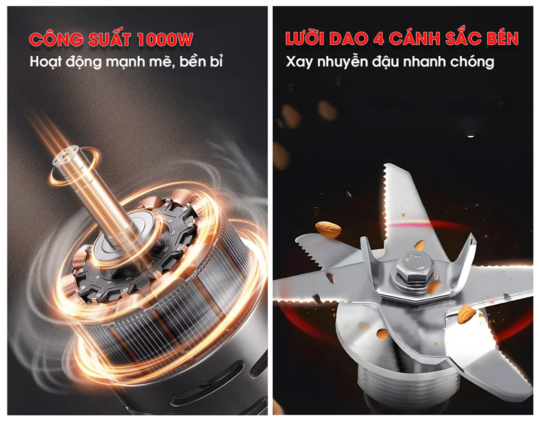 Xay sữa đậu nành sánh mịn trong thời gian ngắn