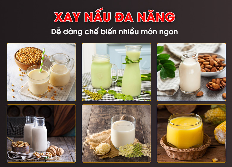 Xay nấu đa dạng các loại sữa