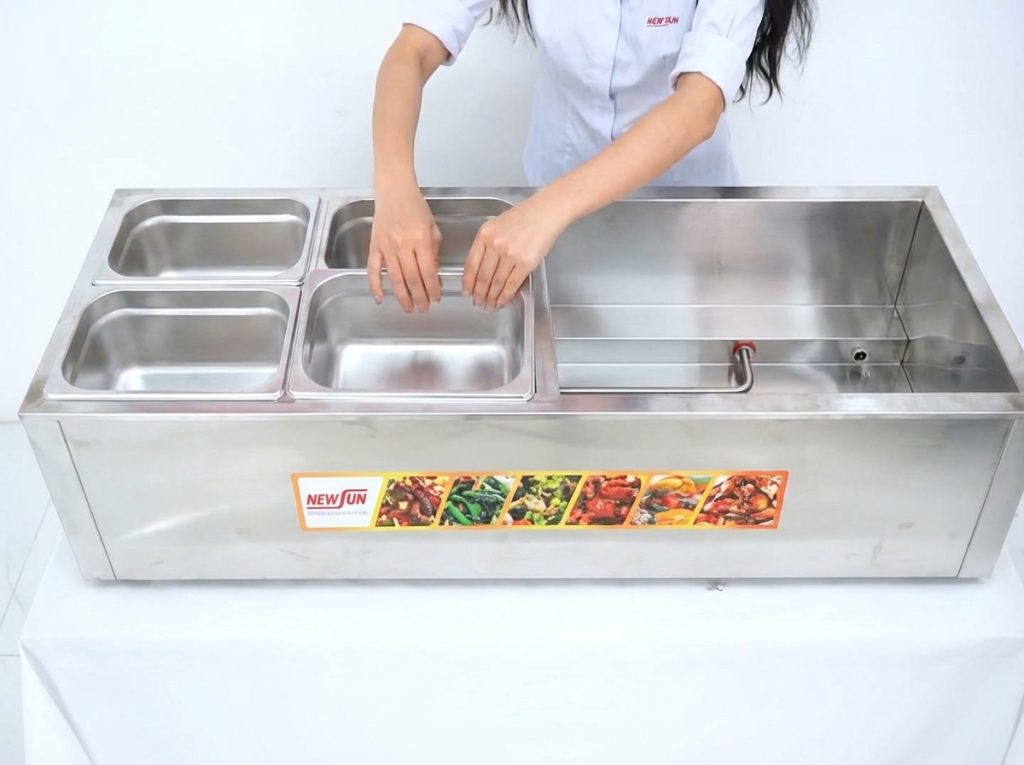 Lắp ráp bàn hâm nóng thức ăn