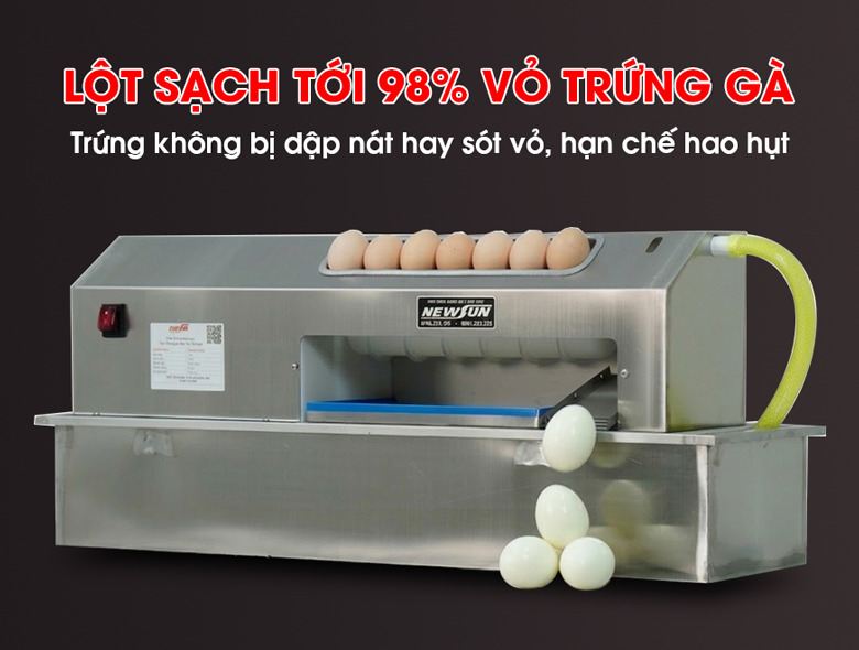 Lột sạch vỏ trứng gà hạn chế hao hụt 