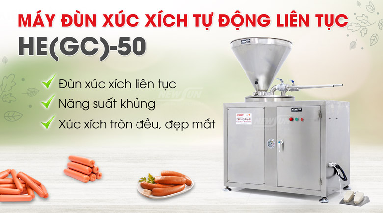 Máy đùn xúc xích chân không & liên hoàn