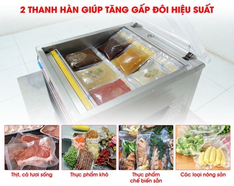 Trang bị 2 thanh hàn nhiệt, tăng gấp đôi hiệu suất