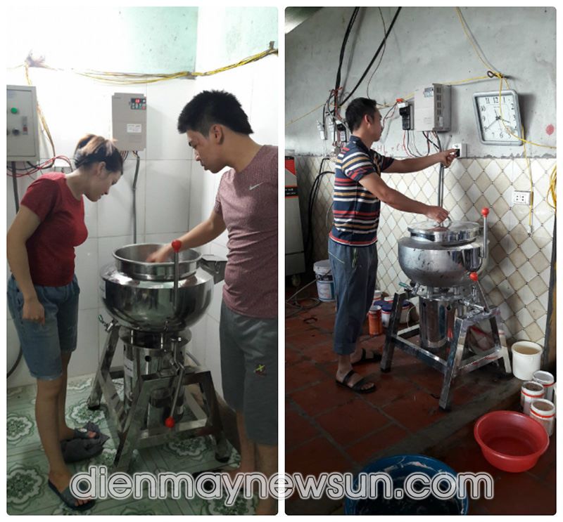 Khách hàng sử dụng máy xé thịt bò của NEWSUN