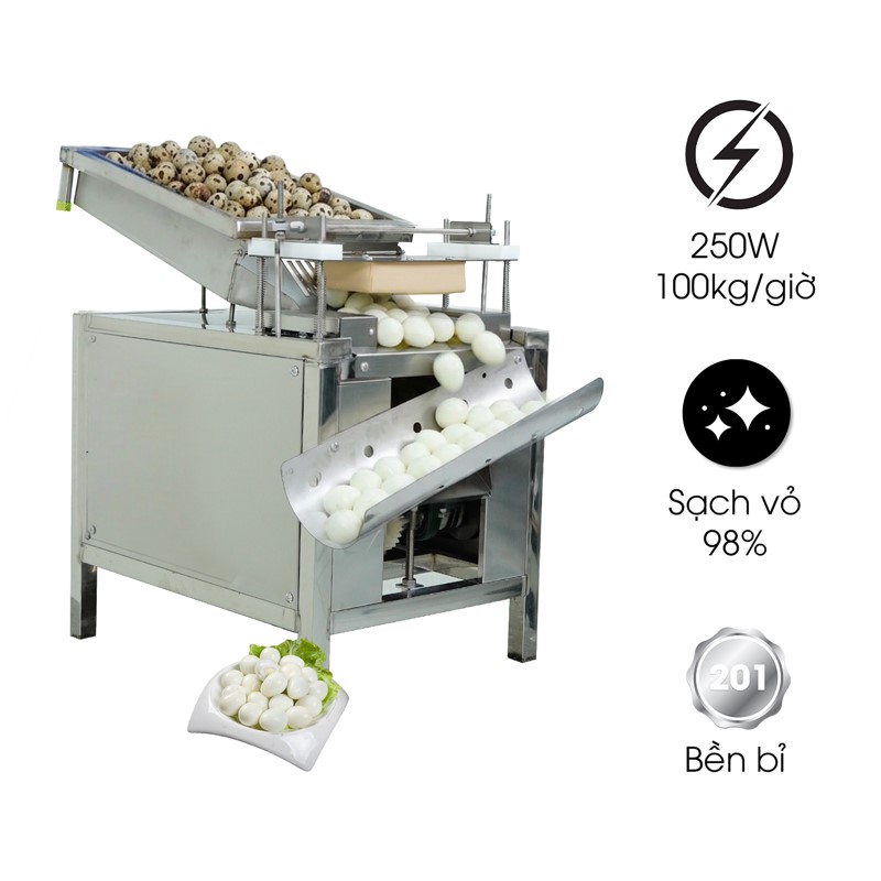 Máy lột vỏ trứng cút tự động NS-MLVTC-300