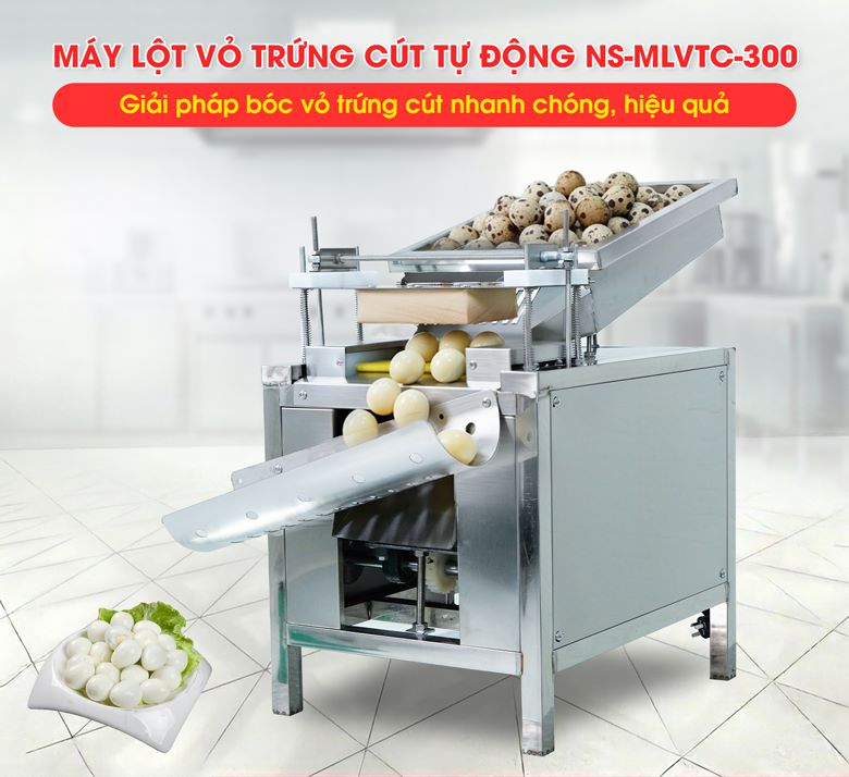 Máy lột vỏ trứng cút tự động NS-MLVTC-300