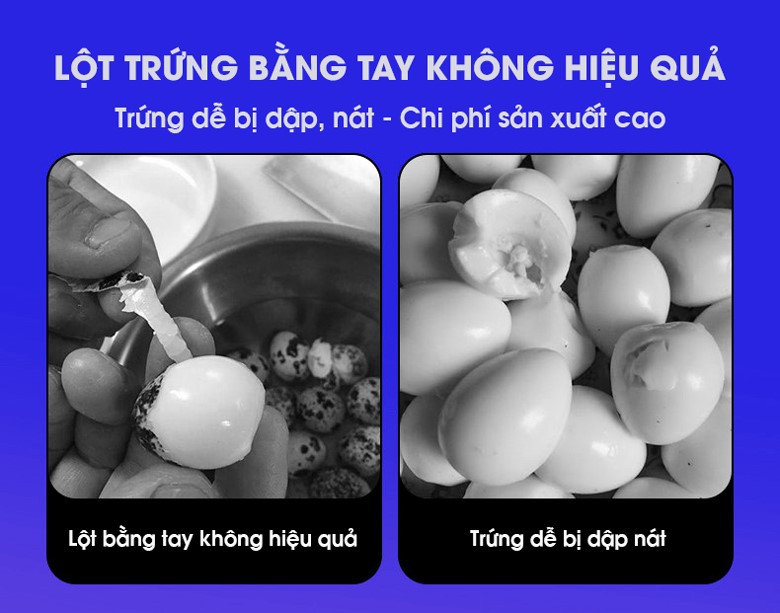 Nhược điểm khi bóc trứng bằng tay