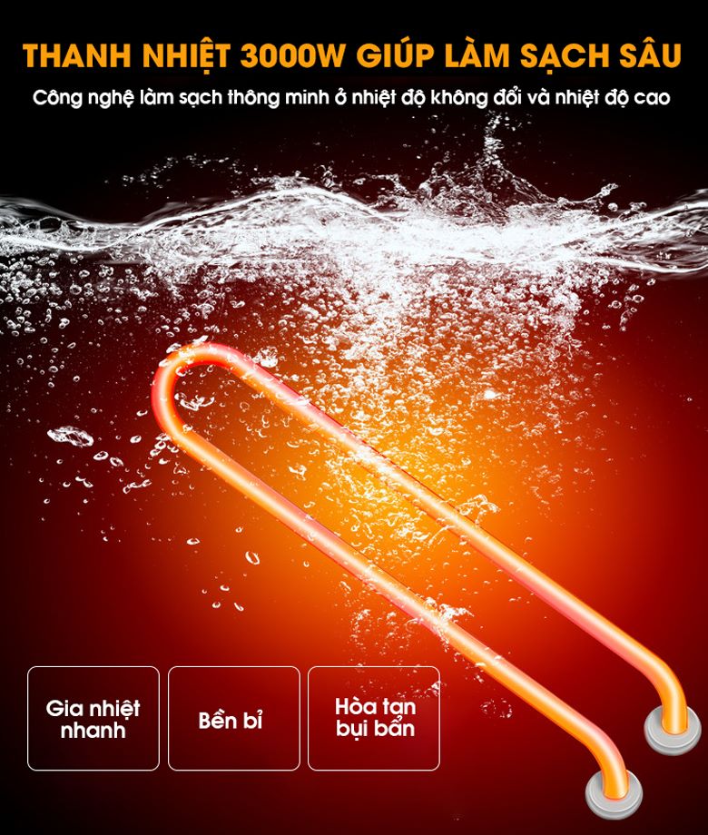 Thanh nhiệt công suất 3kW giúp làm nóng nước 