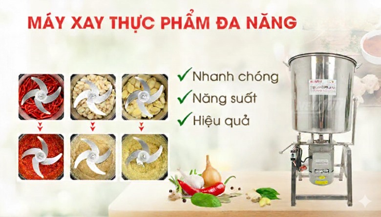 Máy xay thực phẩm đa năng giúp xay nhuyễn mọi loại thực phẩm