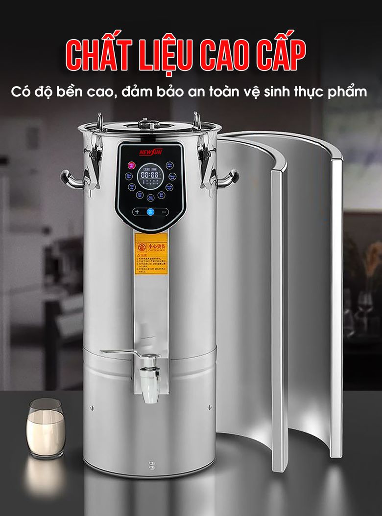 Chất liệu inox 304 cao cấp, đảm bảo vệ sinh an toàn thực phẩm
