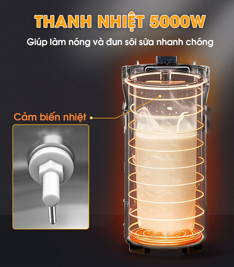 Giúp đun sôi sữa trong thời gian ngắn 