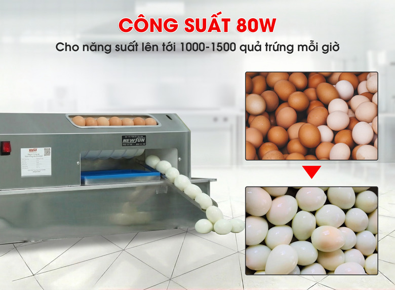 Năng suất lên đến 1000-1500 quả mỗi giờ