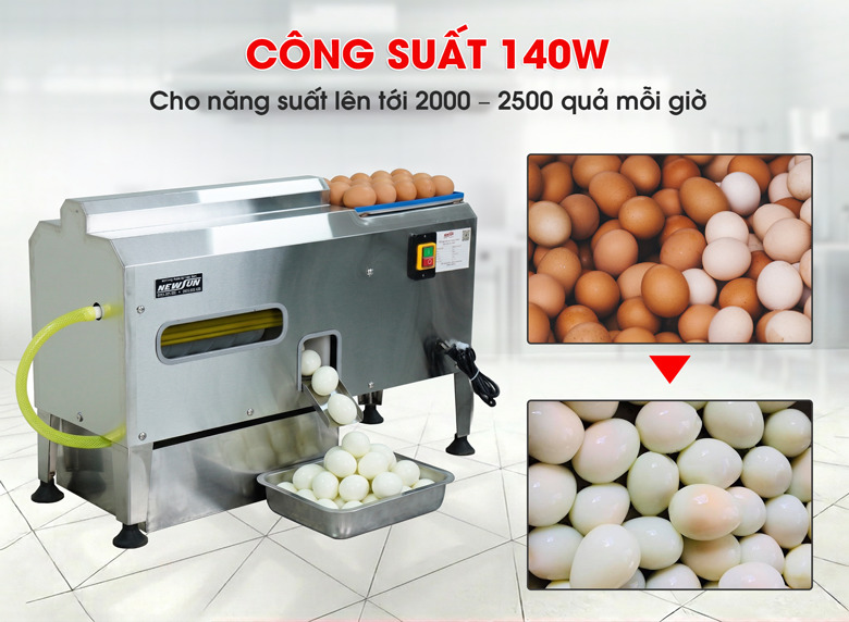 Năng suất đạt khoảng 2000-2500 quả mỗi giờ