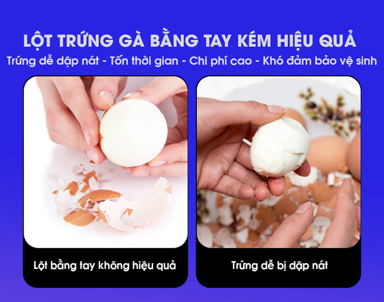 Nhược điểm của bóc trứng cút bằng tay