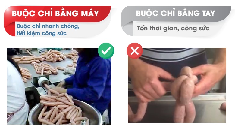 Máy buộc chỉ cho thành phẩm nhanh, đều đẹp