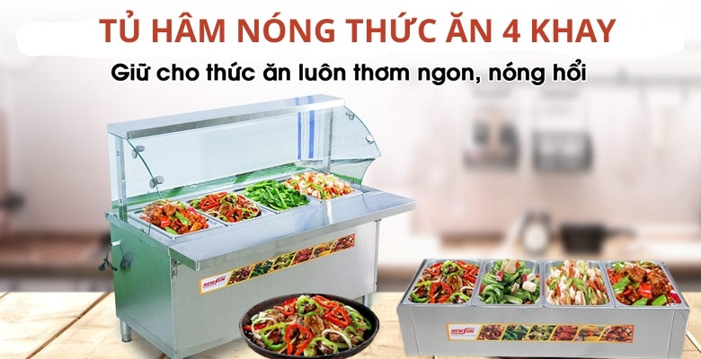 Tủ hâm nóng thức ăn 4 khay