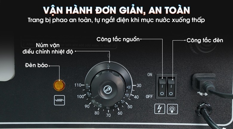 Hệ điều khiển đơn giản, an toàn, đầy đủ chức năng và dễ sử dụng