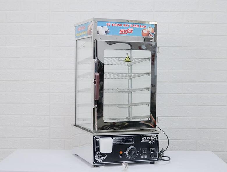 Lựa chọn tủ trưng bày bánh báo theo chất liệu máy 