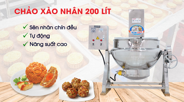 Chảo xào nhân 200 lít